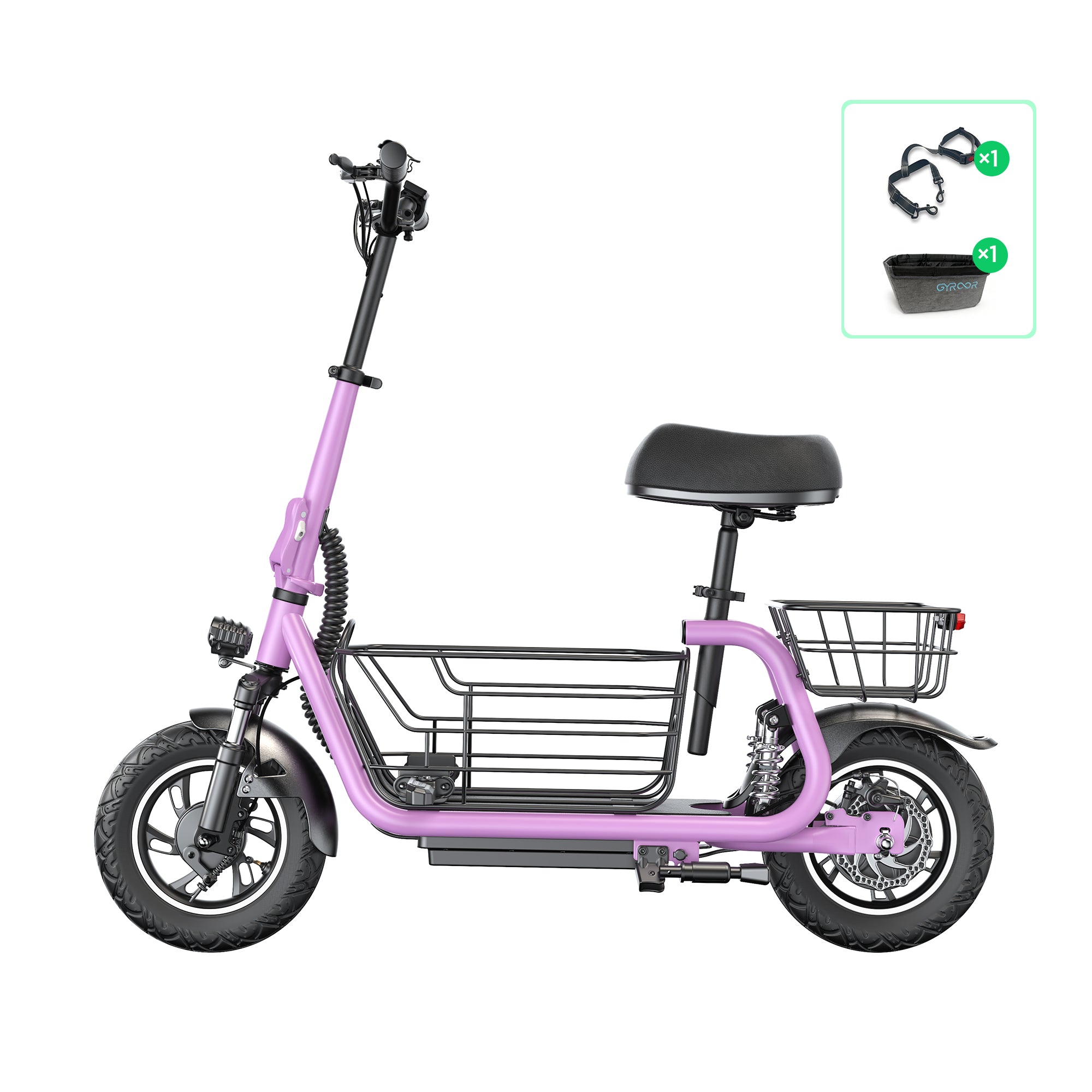 pink electric scooter accessories free gift dog leash and basket insert