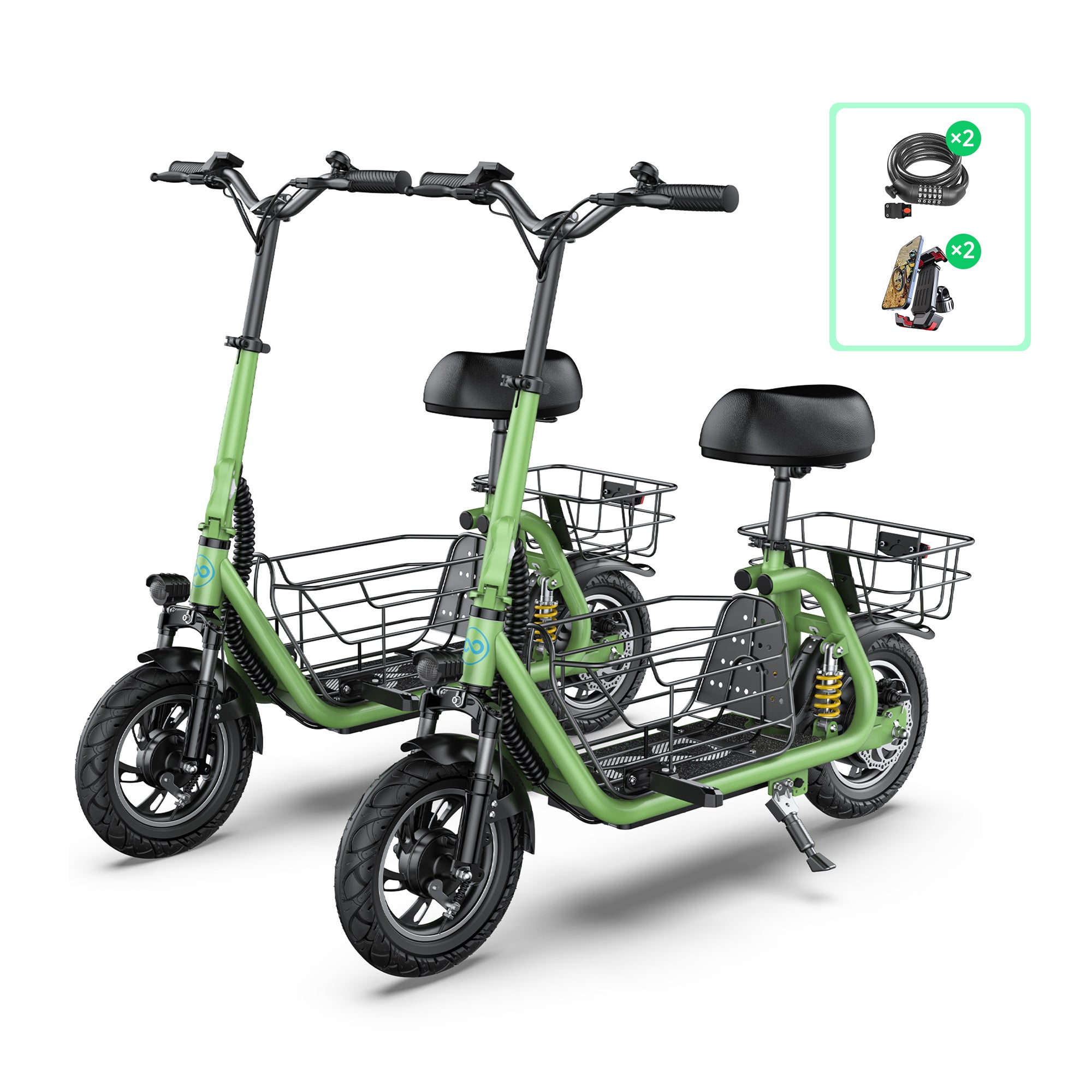 <tc>Gyroor</tc> Trottinette électrique C1 Pro 800 W (crête) avec paniers doubles amovibles pour animaux et marchandises (nouvelle version)