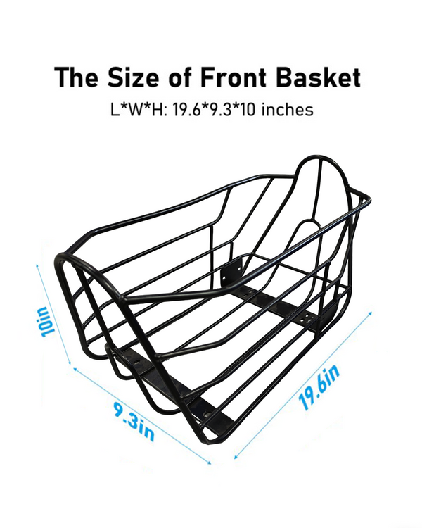 Removable Front Cargo Basket for C1S Electric Scooter (No Pedals, No Screws)