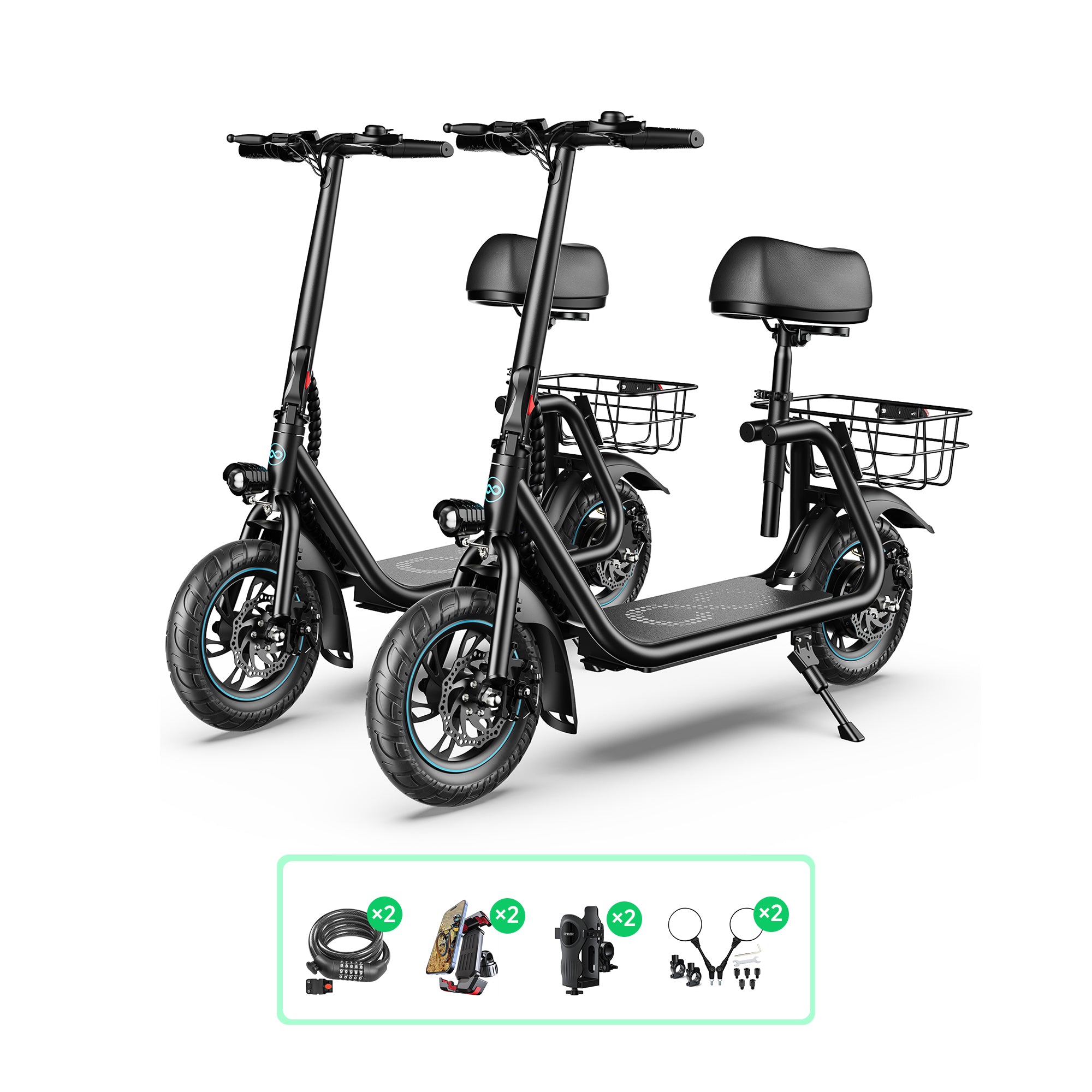 Gyroor C1S Electric Scooter 800W Ultimate Partner Kit