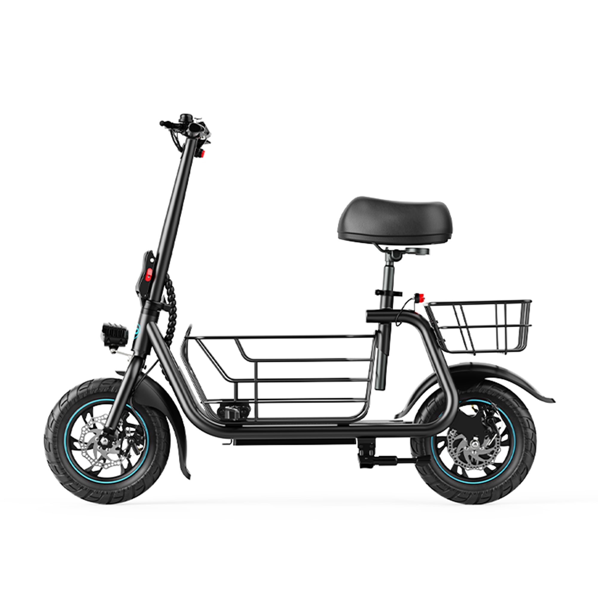 Gyroor C1S Electric Scooter 800W – Front & Rear Baskets