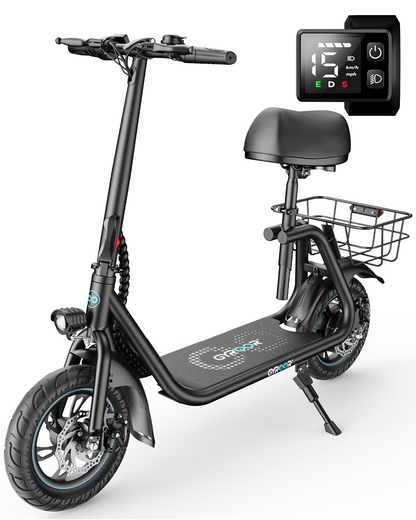 <tc>Gyroor</tc> Trottinette électrique C1 450 W avec siège et panier de transport