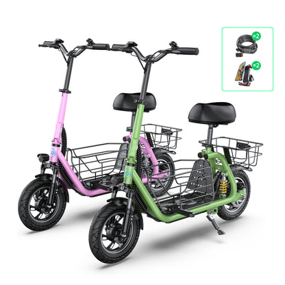 <tc>Gyroor</tc> Trottinette électrique C1 Pro 800 W (crête) avec paniers doubles amovibles pour animaux et marchandises (nouvelle version)