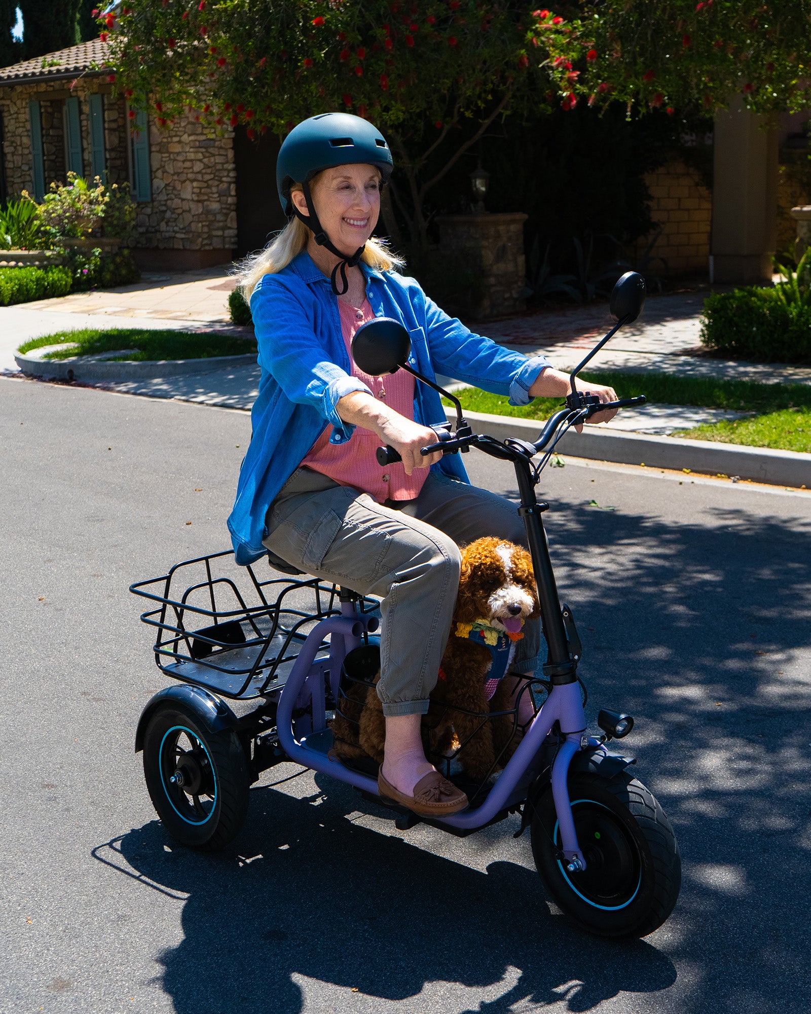[Pre Order] Gyroor C5 Electric Trike with Removable Dual Baskets,1000W(Peak) & 30Miles