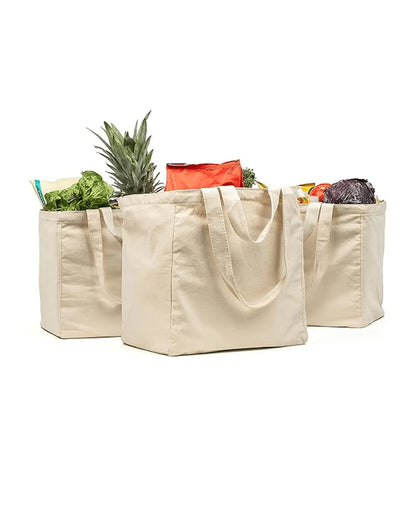 Canvas Grocery Bag 3pc GYROOR Grocery-Bag