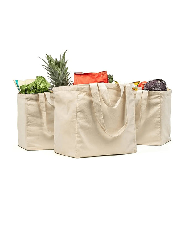 Canvas Grocery Bag 3pc GYROOR Grocery-Bag