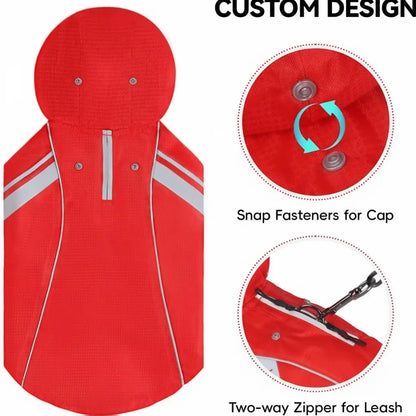 Waterproof Dog Raincoat Dog-Raincoat-XXS Dog-Raincoat-XS Dog-Raincoat-S Dog-Raincoat-M Dog-Raincoat-L