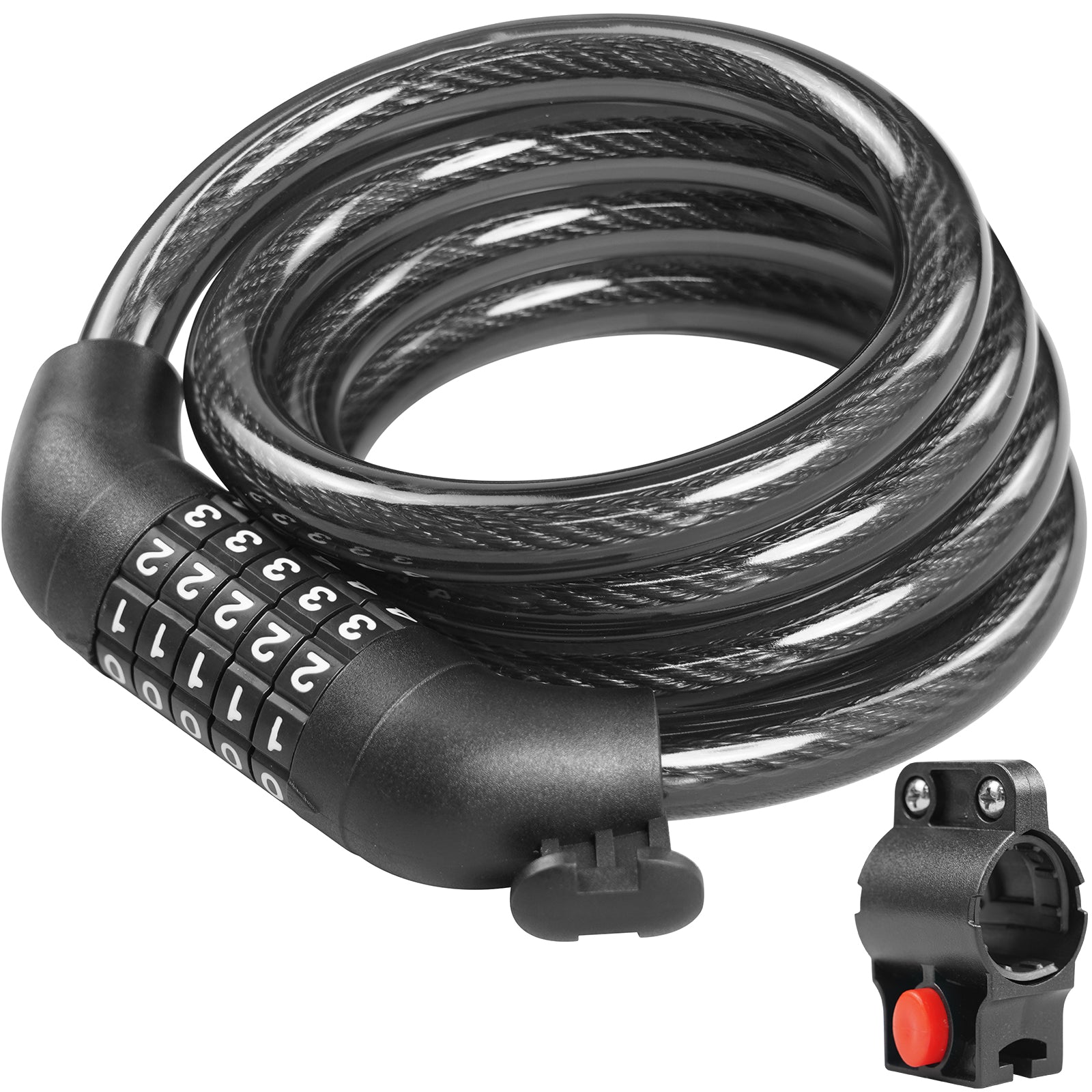 S3 High Security 5-Digit Resettable Combination Bicycle Lock for Bikes and Scooters