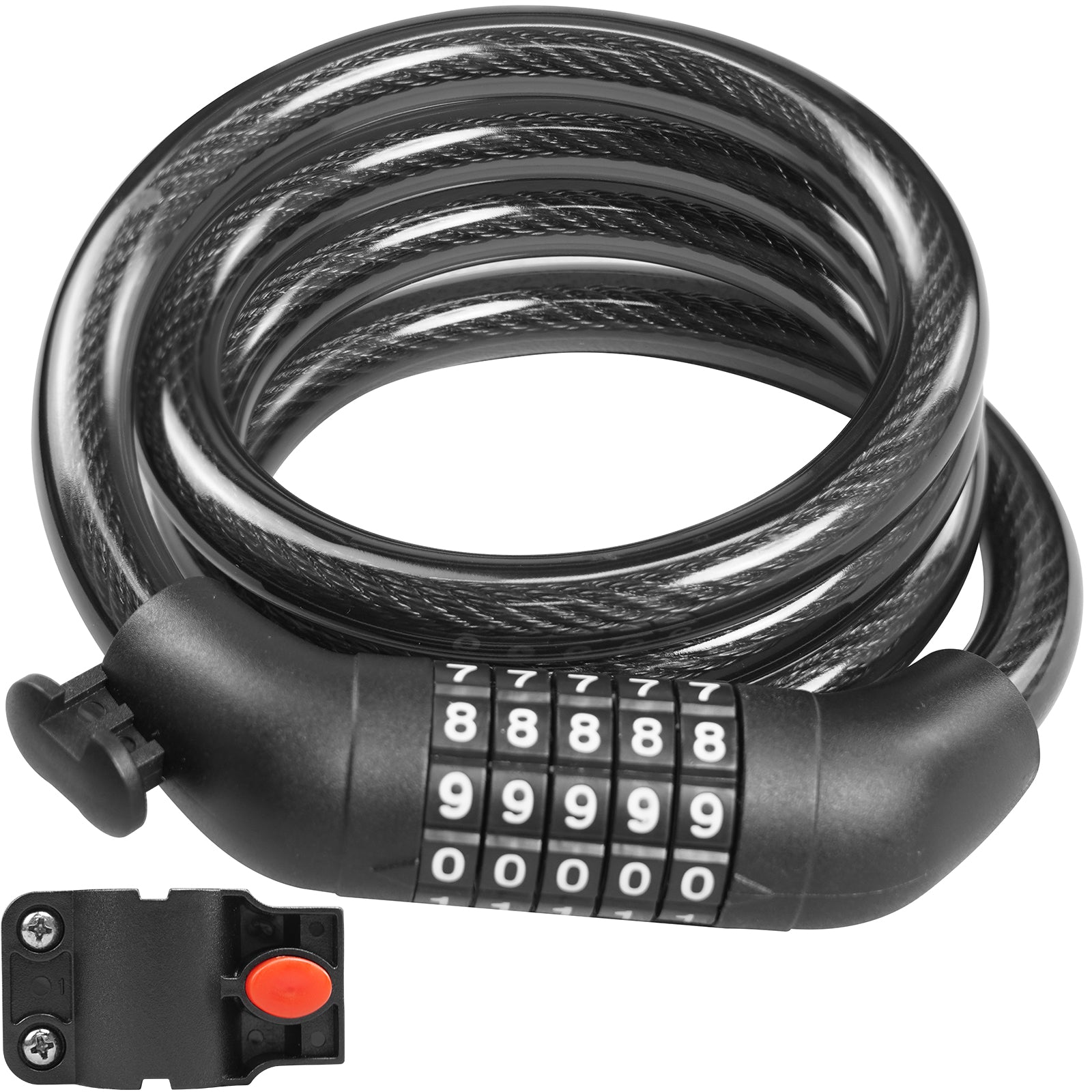 S3 High Security 5-Digit Resettable Combination Bicycle Lock for Bikes and Scooters