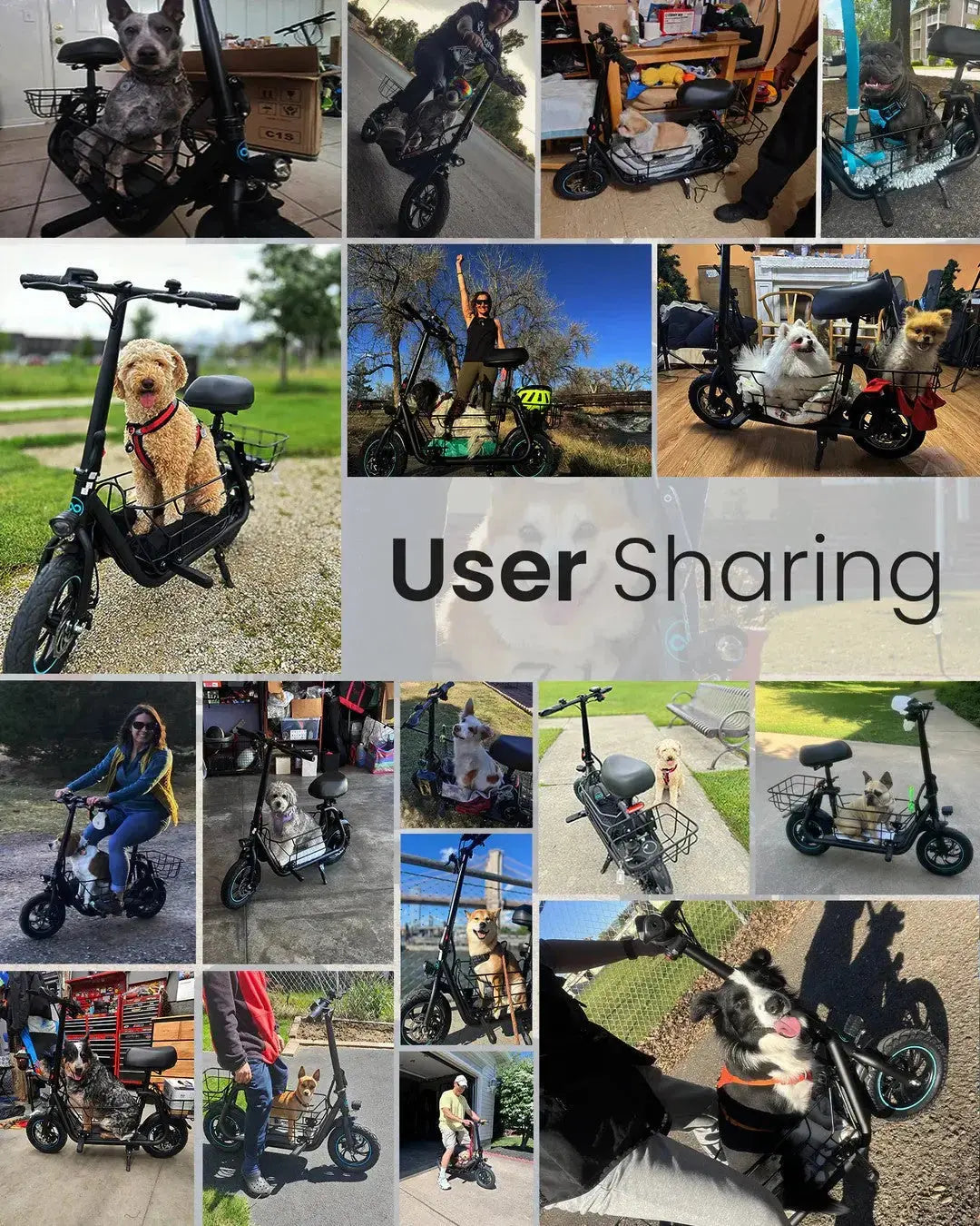 real user riding seated electric scooter in outdoor urban commuting scenario