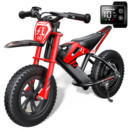 Gyroor Kids Electric Motocross Bike 200W with 7-Color RGB Lights for Kids Ages 6-12