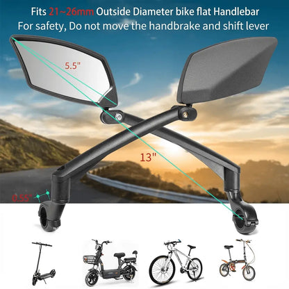 Ajustable and Rotatable Handlebar Mirror - E-Bike & Scooter Handlebar-Mirror