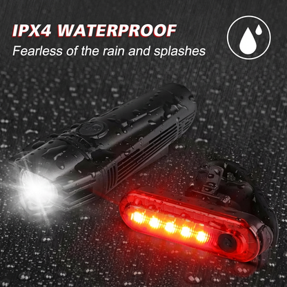 USB Rechargeable Front Headlight and Back Taillight