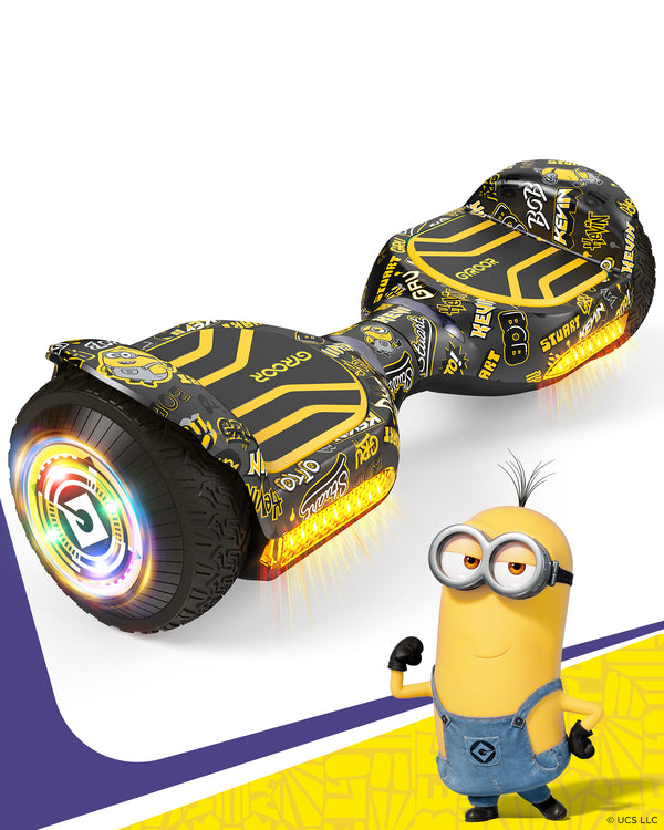 Miniouns | Gyroor Off Road Hoverboard 500W with Led Lights and Bluetooth for Kids Aged 6-12