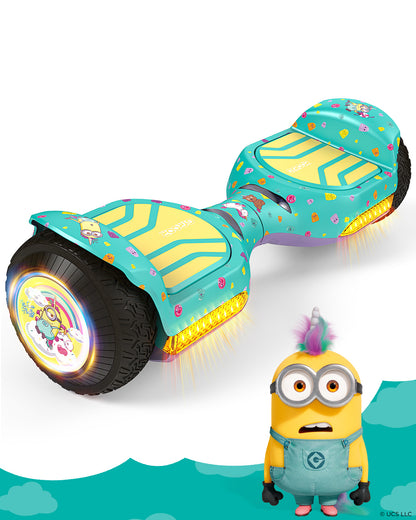 Miniouns | Gyroor Off Road Hoverboard 500W with Led Lights and Bluetooth for Kids Aged 6-12