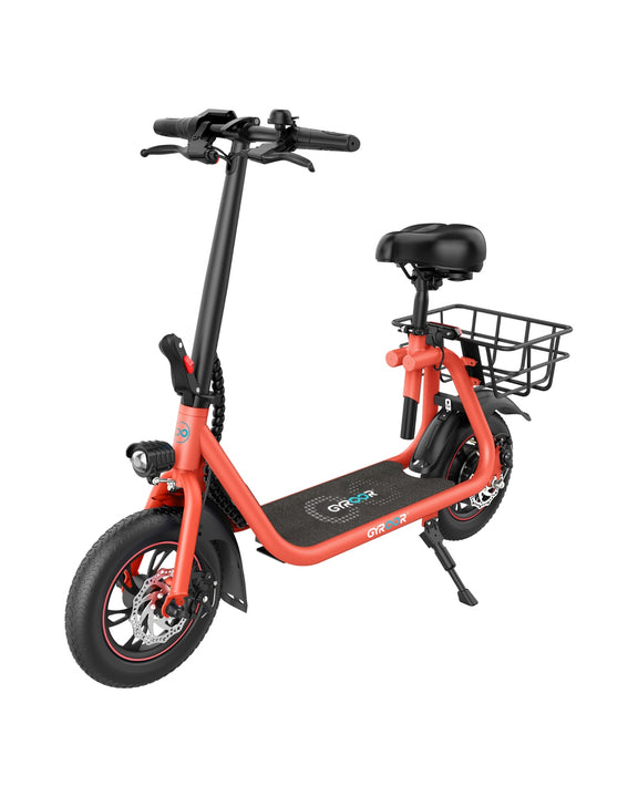 Gyroor C1 Electric Scooter For Adults With Seat & Carry Basket