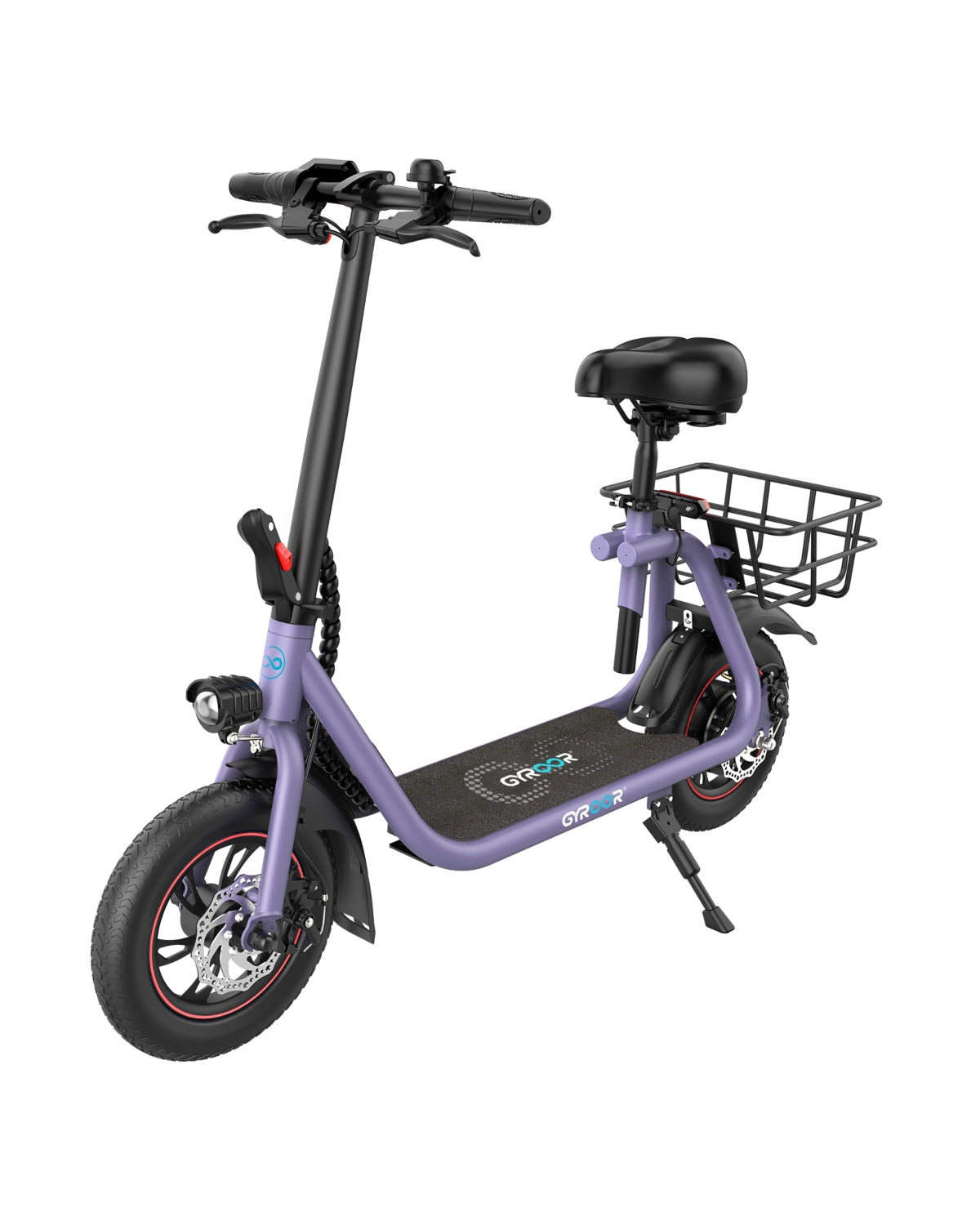 Gyroor C1 Electric Scooter For Adults With Seat & Carry Basket