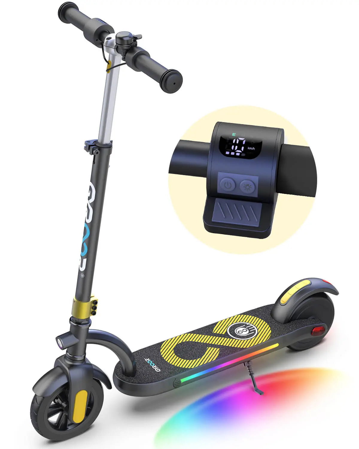 Gyroor H40 kids electric scooter in gold for teens ages 8-14