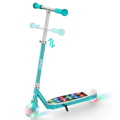 Gyroor KS2 kids electric scooter in cyan for ages 6-12