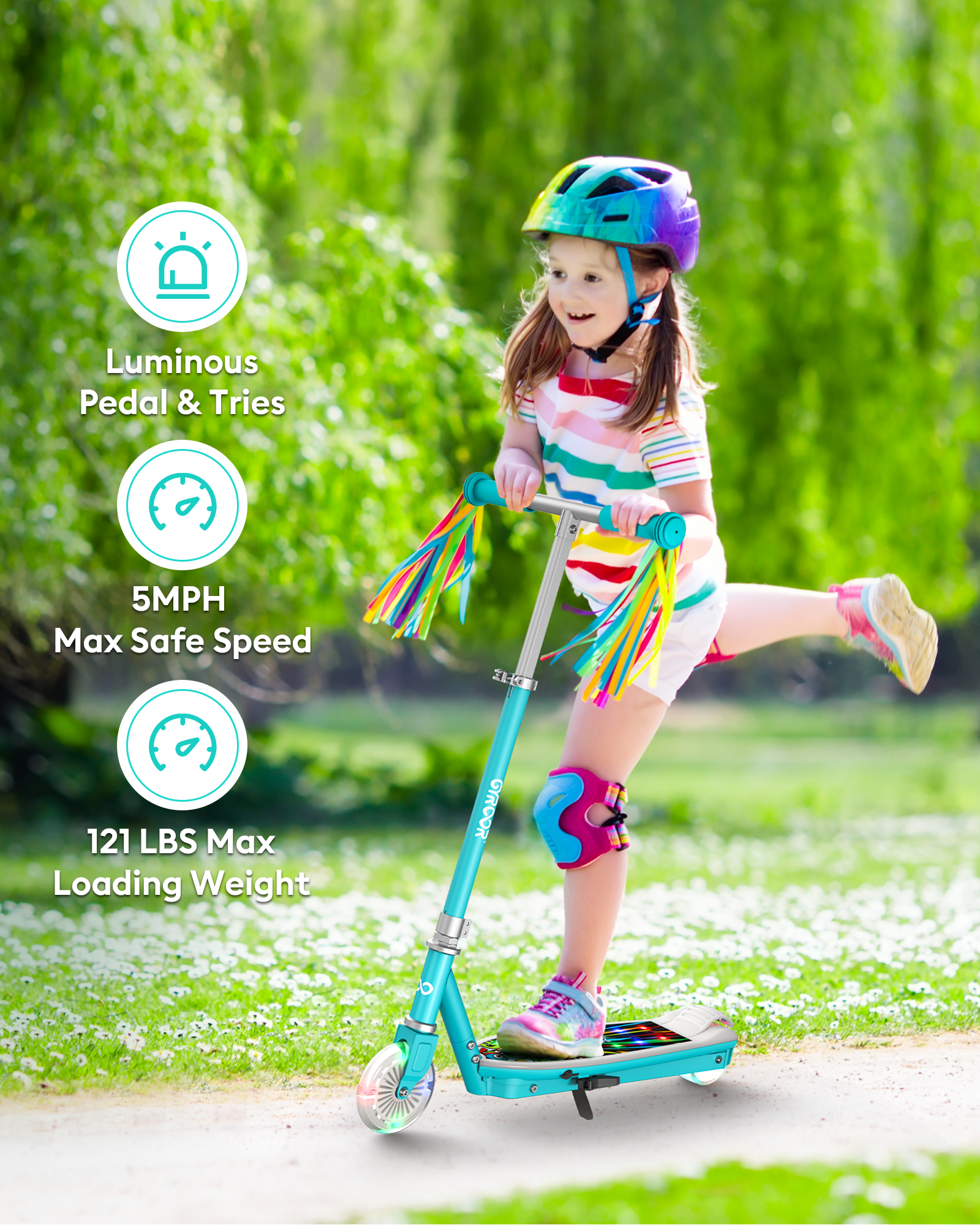 Gyroor KS2 Kids Electric Scooter For 6-12 Years Old