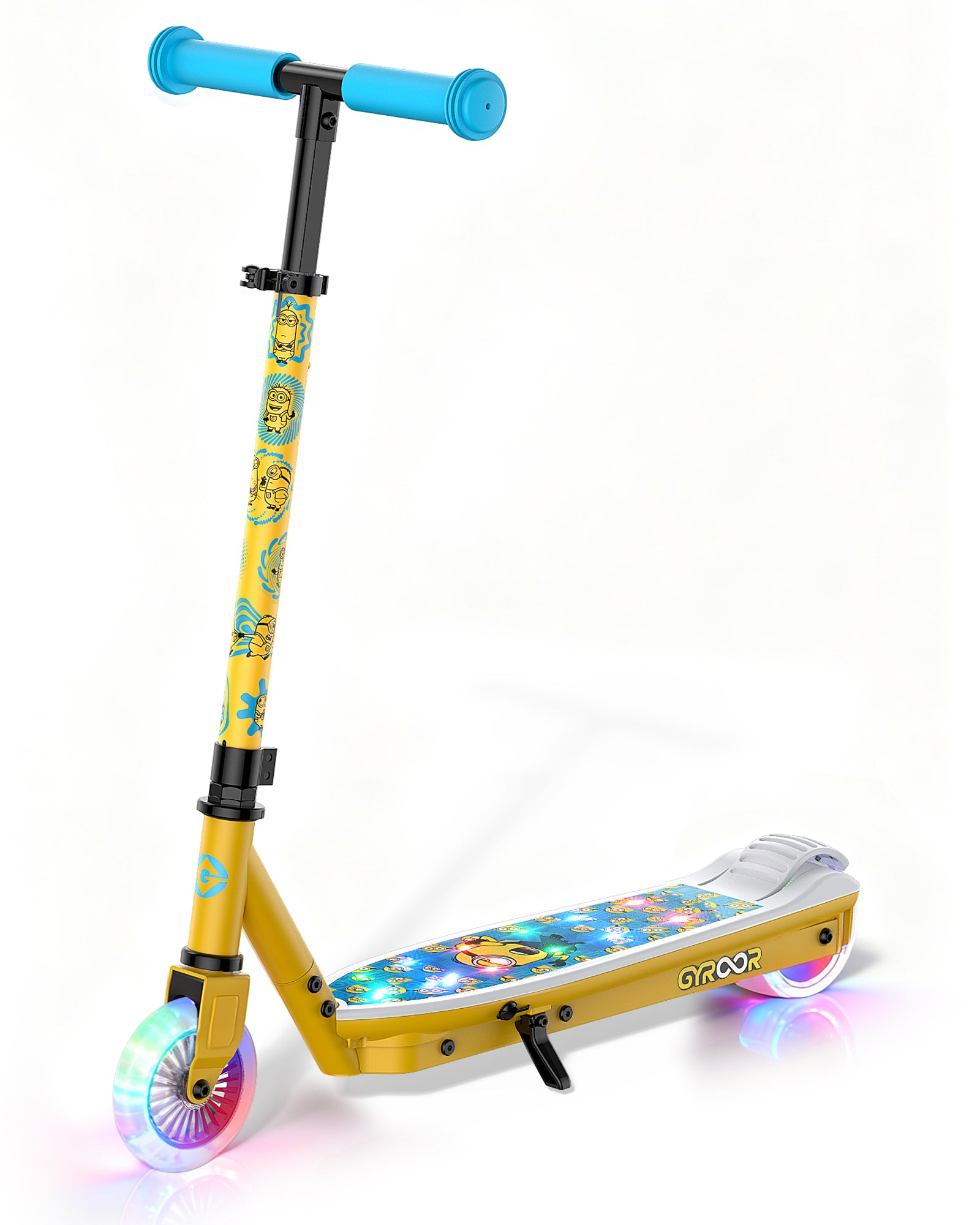 Minions | Gyroor Kids Electric Scooter with Adjustable Height and Adjustable Handlebar