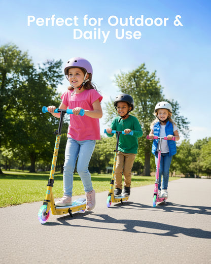 Minions | Gyroor Kids Electric Scooter with Adjustable Height and Adjustable Handlebar