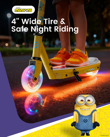 Minions | Gyroor Kids Electric Scooter with Adjustable Height and Adjustable Handlebar