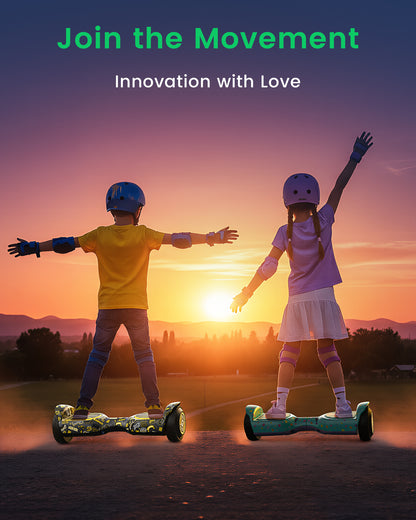Miniouns | Gyroor Off Road Hoverboard 500W with Led Lights and Bluetooth for Kids Aged 6-12