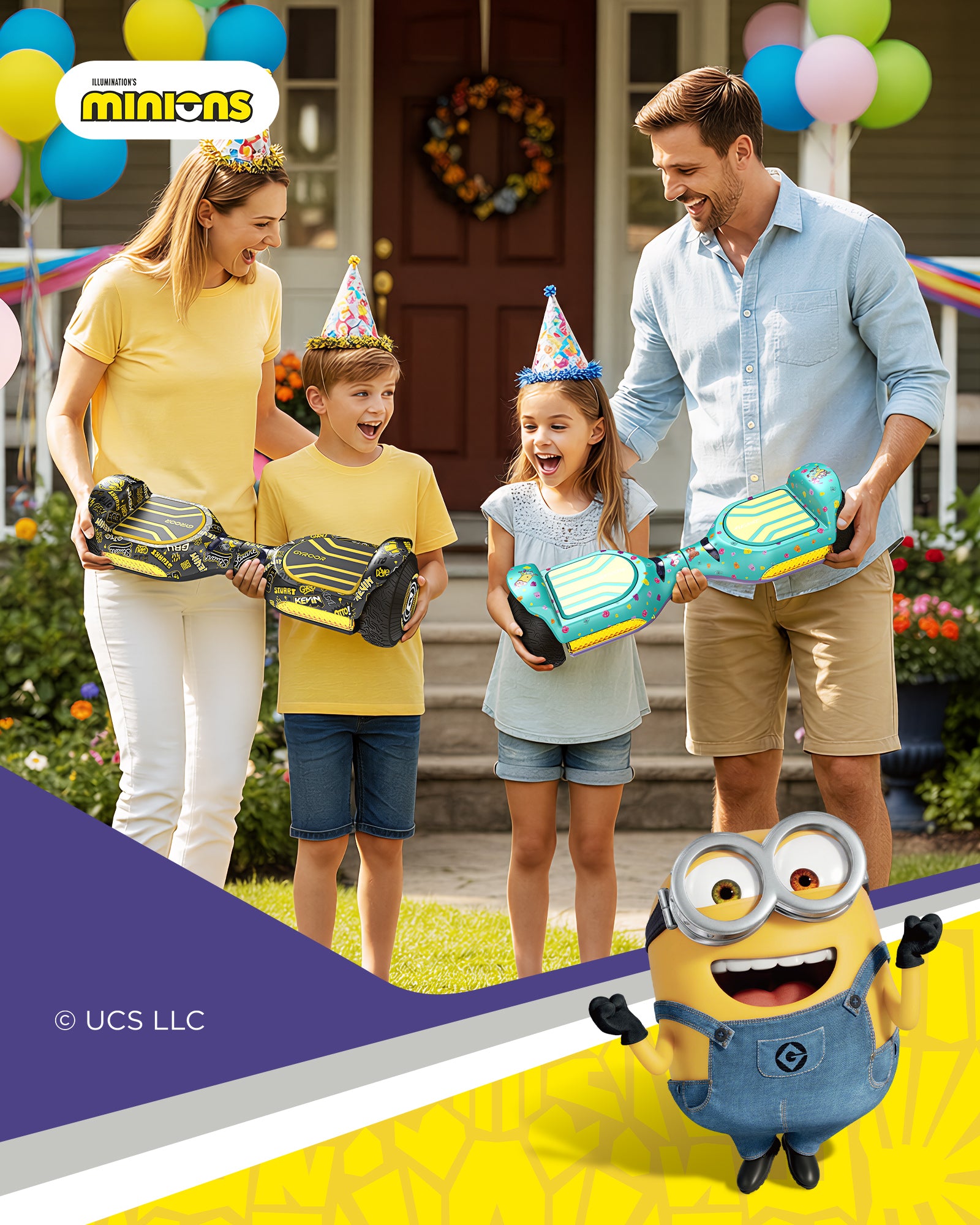 Miniouns | Gyroor Off Road Hoverboard 500W with Led Lights and Bluetooth for Kids Aged 6-12