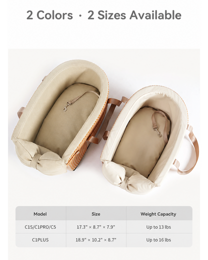 Padded Basket Insert for Pets with Bow Design