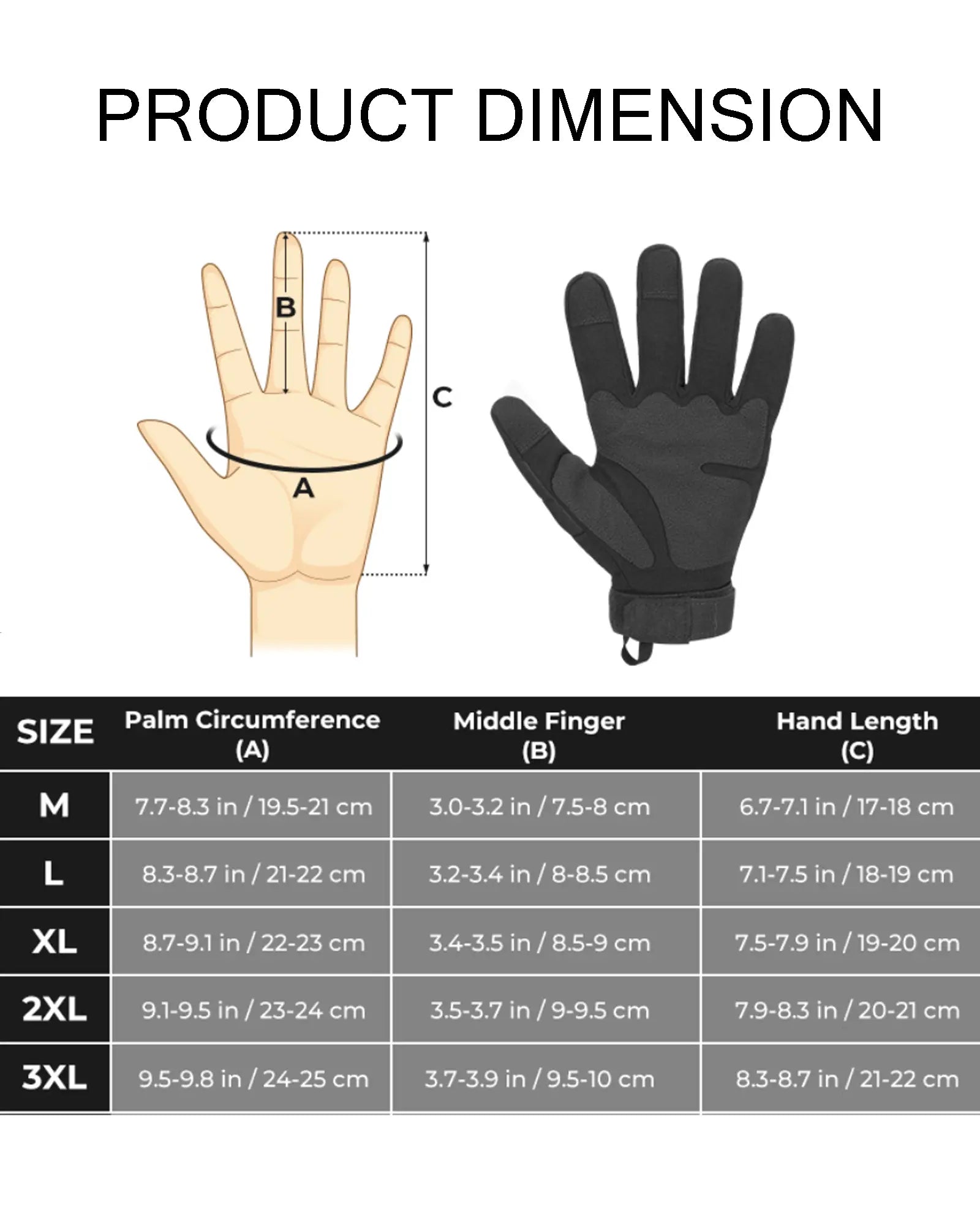 Touchscreen Gloves for Ebike & Escooter Cycling Gloves-M Gloves-L Gloves-X Gloves-XX Gloves-3X