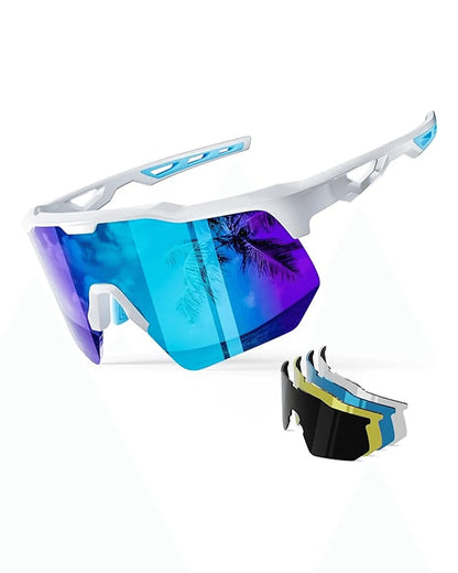 Cycling Sunglasses for Men & Women Sunglasses-Black Sunglasses-White