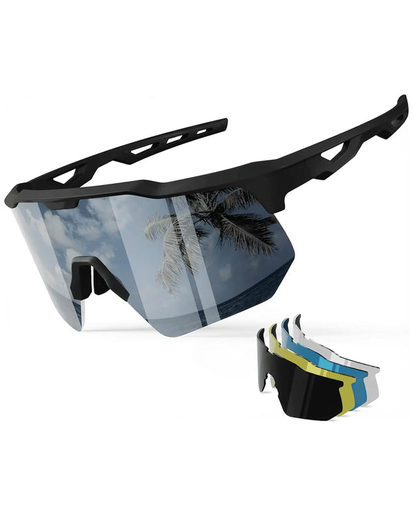 Cycling Sunglasses for Men & Women Sunglasses-Black Sunglasses-White