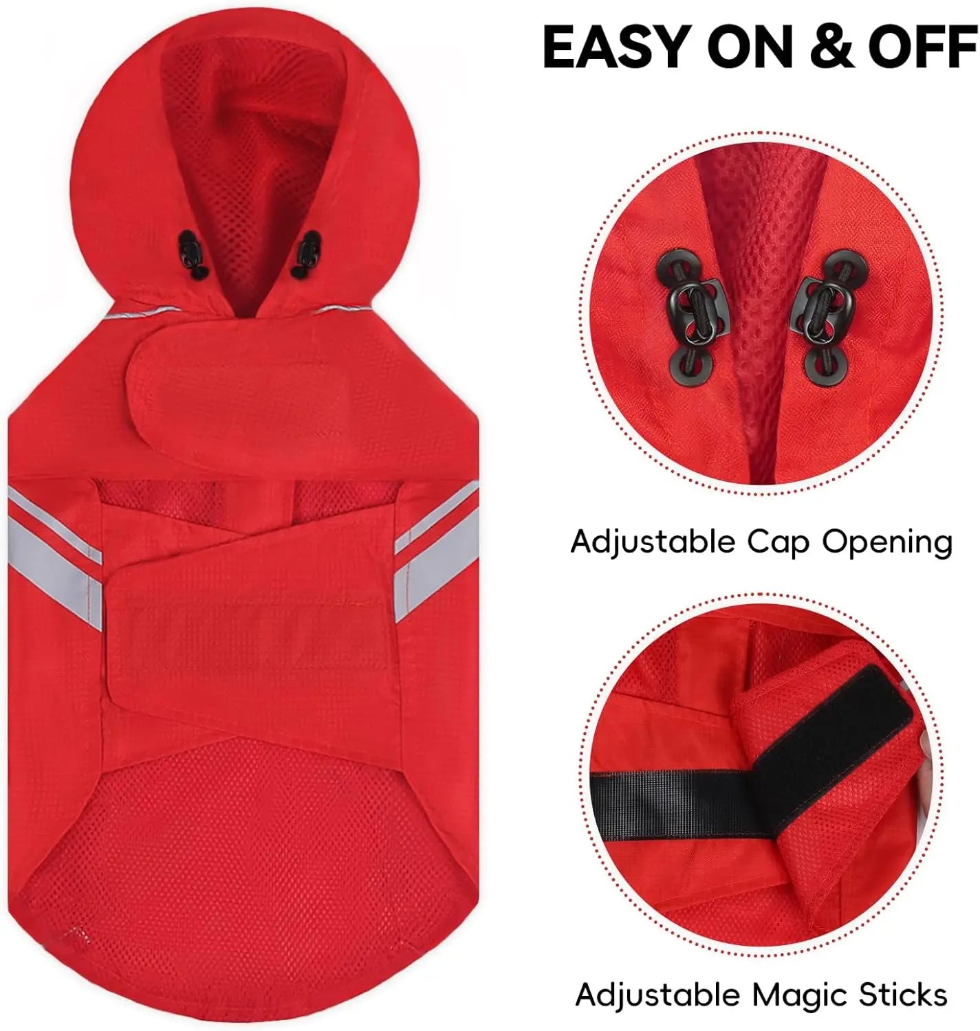Waterproof Dog Raincoat Dog-Raincoat-XXS Dog-Raincoat-XS Dog-Raincoat-S Dog-Raincoat-M Dog-Raincoat-L