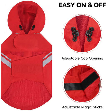 Waterproof Dog Raincoat Dog-Raincoat-XXS Dog-Raincoat-XS Dog-Raincoat-S Dog-Raincoat-M Dog-Raincoat-L