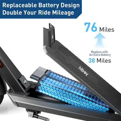 Hiboy|Gyroor X300 Foldable Electric Scooter for Adults,700W(Peak) & Removable Battery