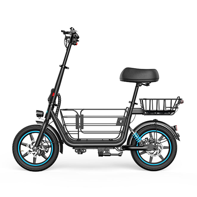 Gyroor C1Plus 1000W Electric Scooter with Dual Baskets for Pets & Cargo