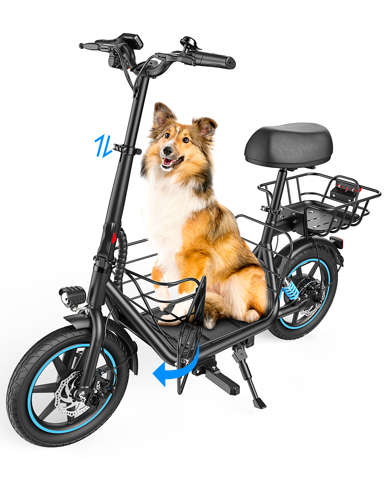 Gyroor C1Plus Electric Scooter 1000W With Removeable Two Baskets, Ample Storage for Pets & Cargo-UL2272 Certified (New version)