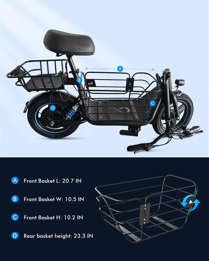 Gyroor C1Plus foldable electric scooter with compact folding design