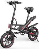 Gyroor C3 folding electric bike for adults in black, 14-inch tires main view
