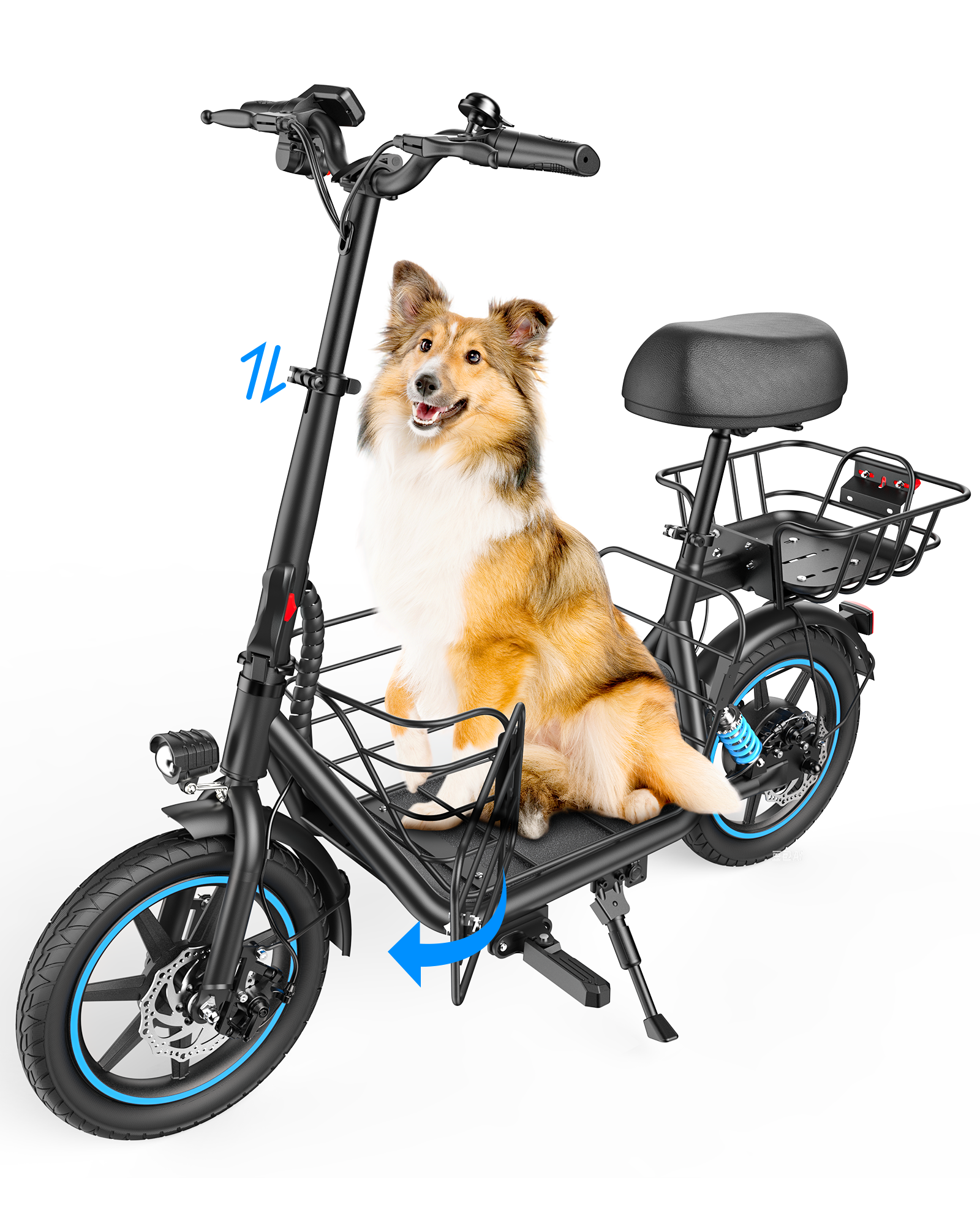 Gyroor C1Plus Electric Scooter 650W With Removeable Two Baskets, Ample Storage for Pets & Cargo-UL2272 New version