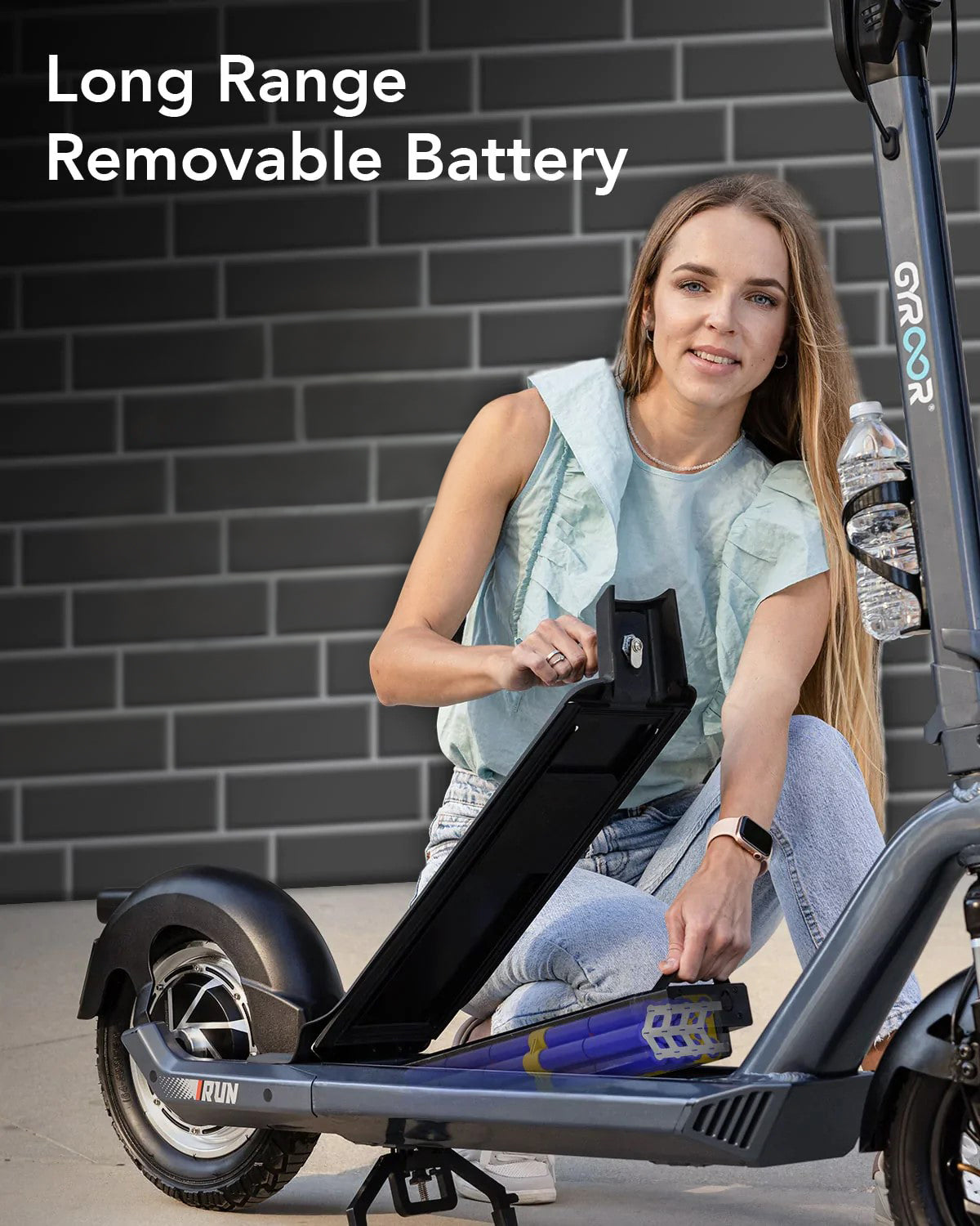 Gyroor X3 Foldable Electric Scooter 700W with Removable Battery
