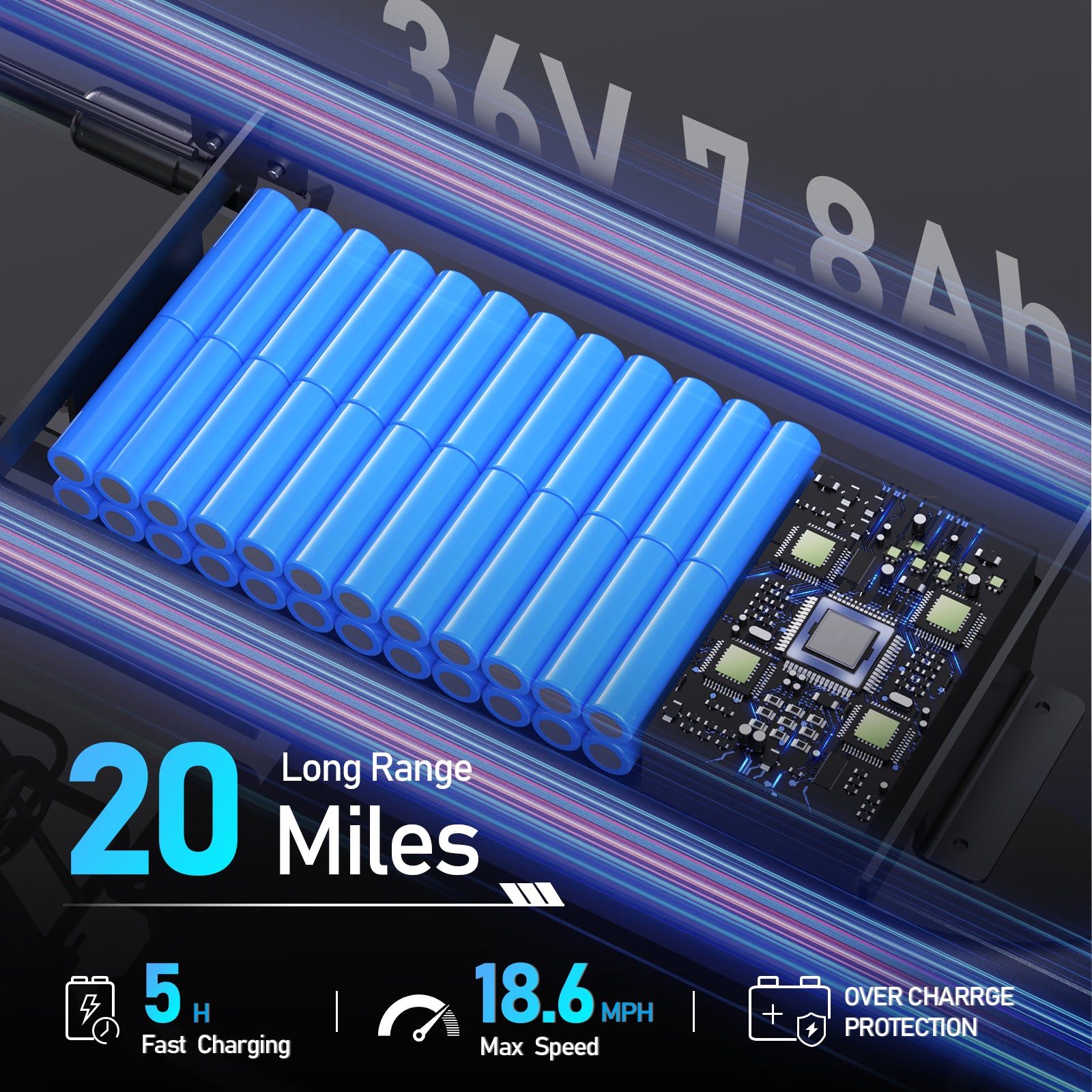 electric scooter with big battery