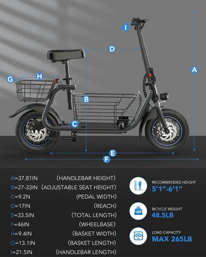 foldable electric scooter compact folding frame portable storage for car trunk travel
