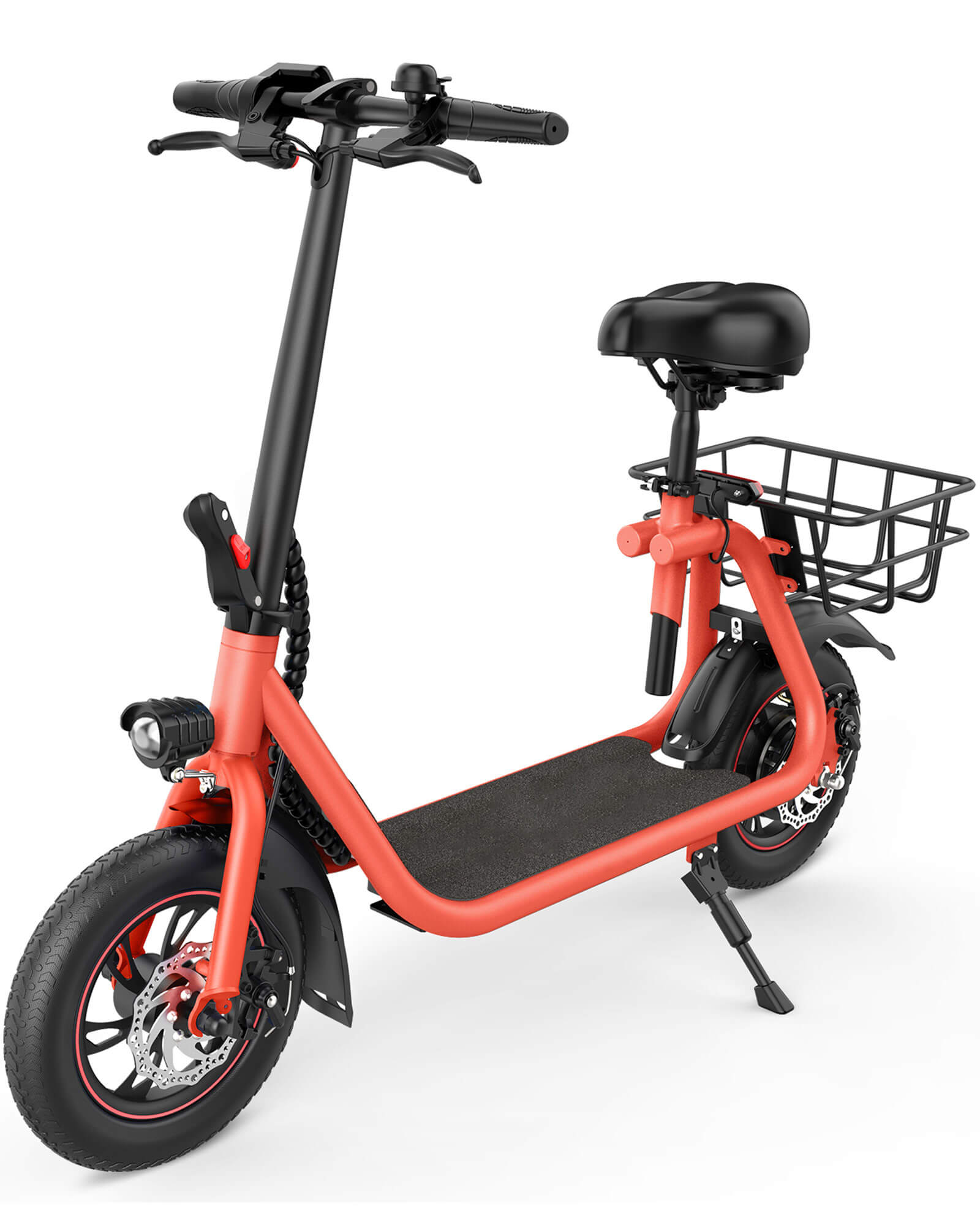 Gyroor C1 Electric Scooter with Seat & Carry Basket 450W