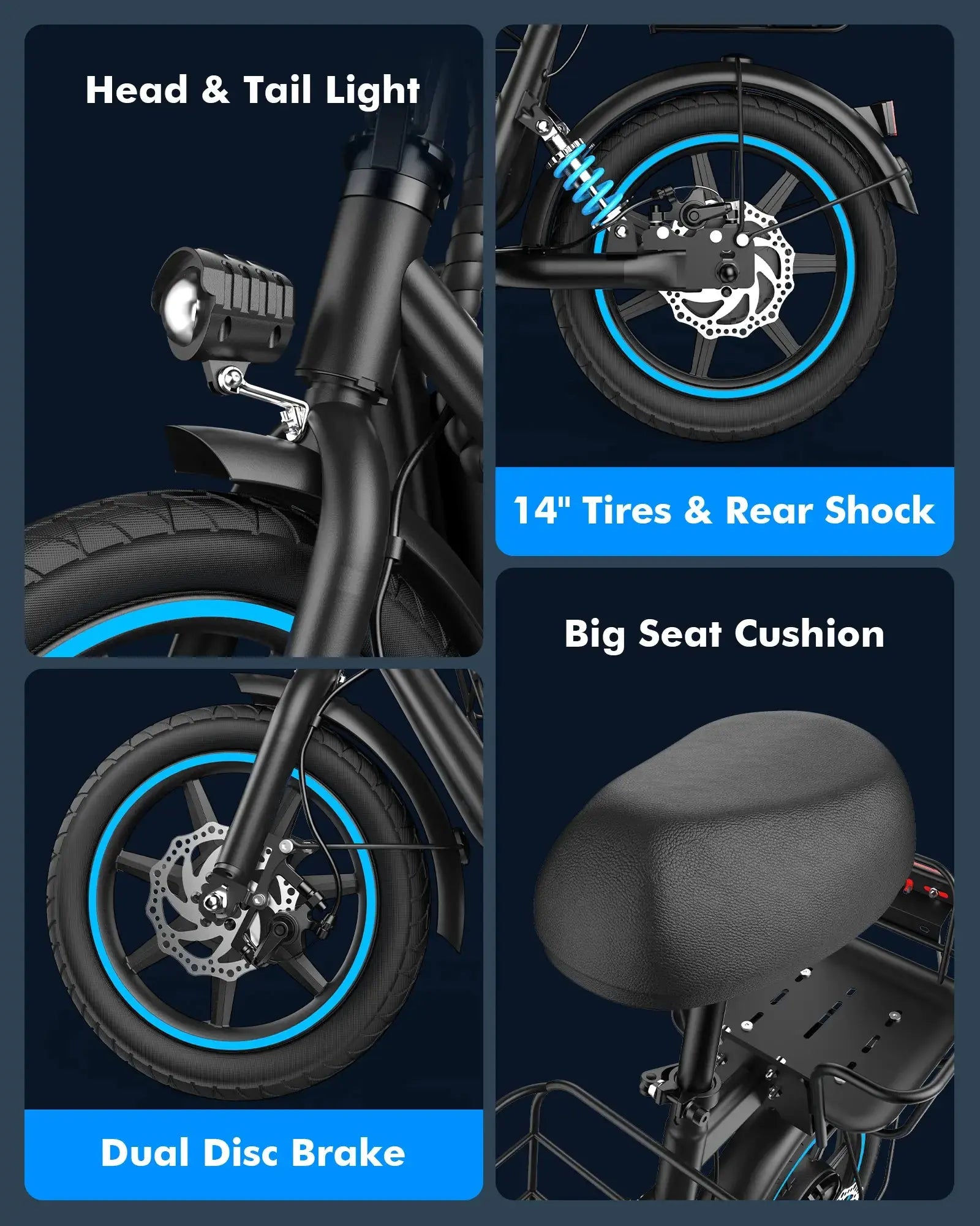 Gyroor C1Plus electric scooter with 14-inch pneumatic tires for a smooth ride
