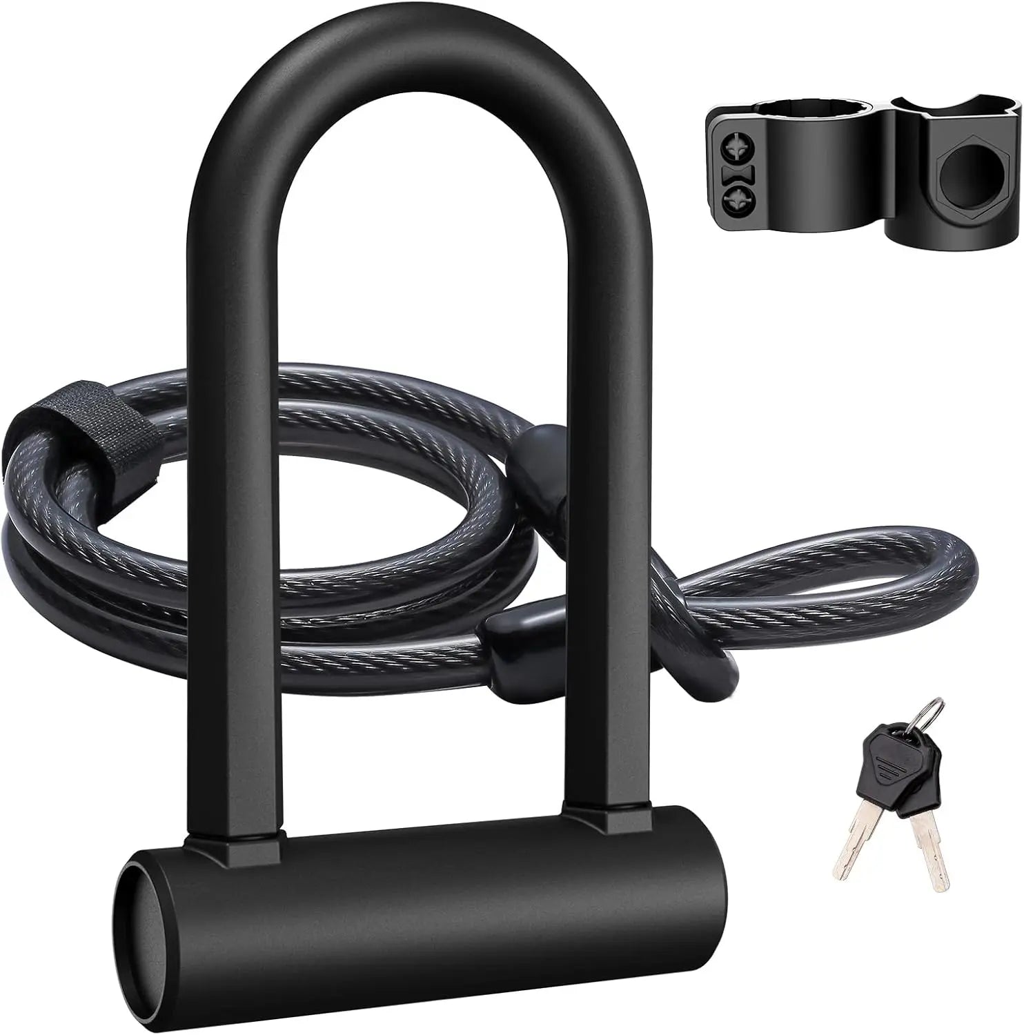 U-lock security cable for electric scooter and e-bike