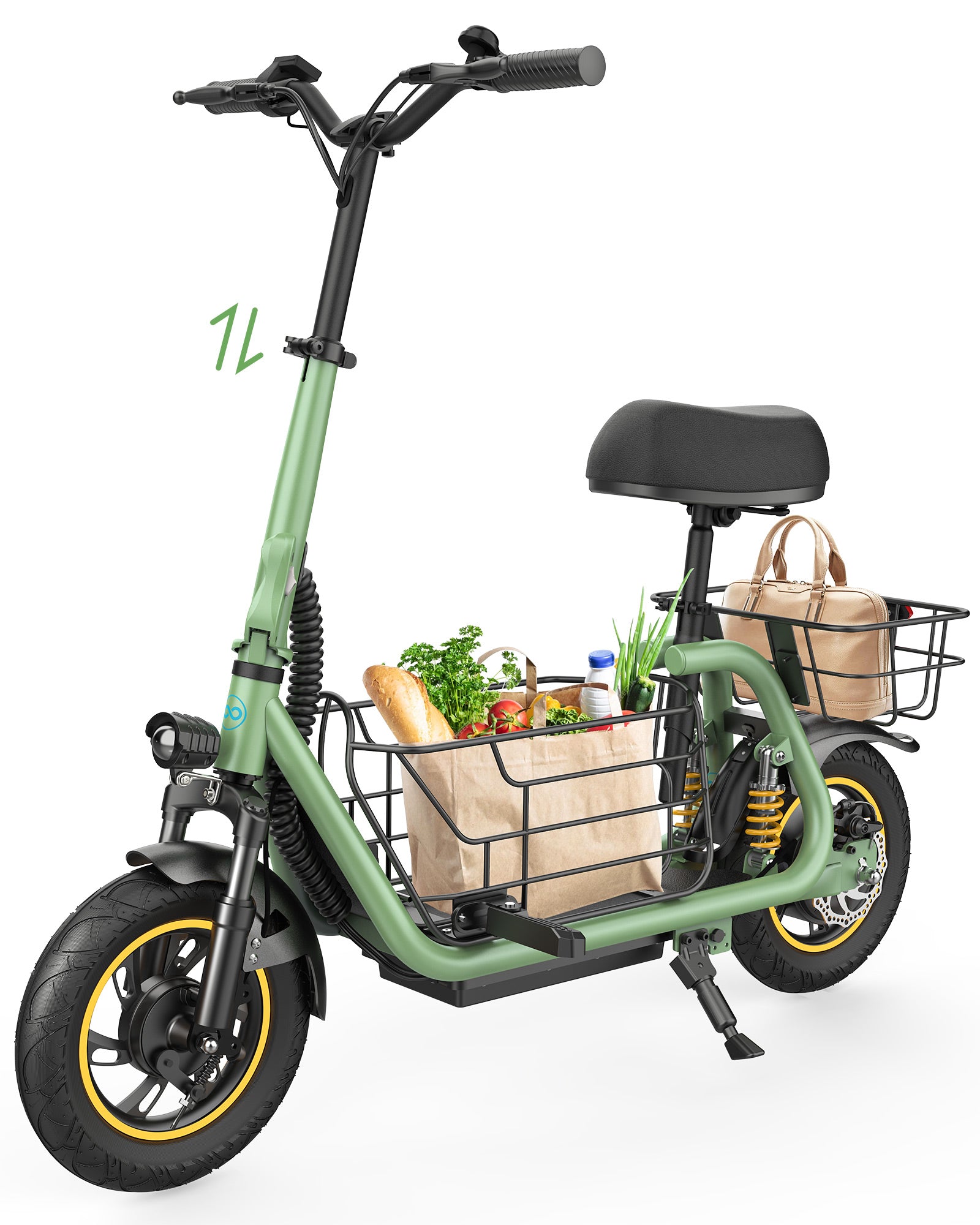 GYROOR C1 Pro Electric Scooter 800W(Peak) with Removeable Dual Baskets for Pets and Cargo( New Version)
