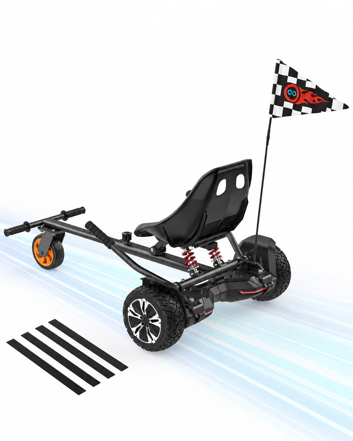 Gyroor K2 Hoverboard Go Kart Attachment with Shock Absorption