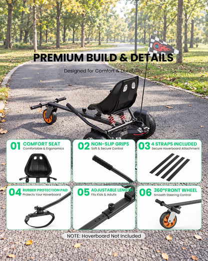 Attacco per go-kart Gyroor K2 Hoverboard con assorbimento degli urti